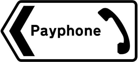 Direction to a public telephone