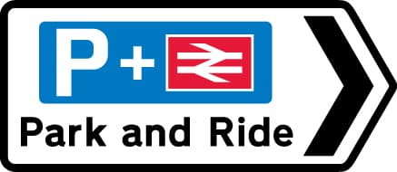 Direction to a parking place from which a 'Park and Ride' scheme operates