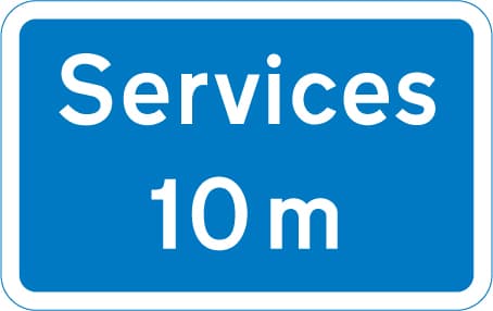 10 miles to the next motorway service area