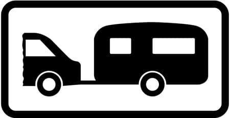 Parking for motorised caravans or caravans drawn by motor vehicles