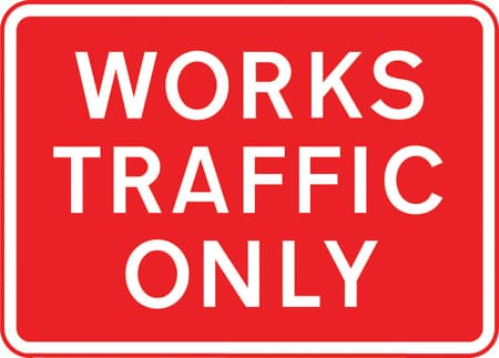 Temporary access to a construction or road works site