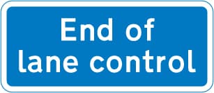 End of a system of lane control light signals