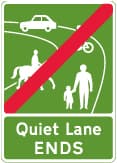 End of designated quiet lane in England