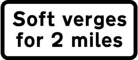 Soft verges for 2 miles